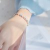 Fashion Natural Colorful Beryl Beads 925 Sterling Silver Bracelet