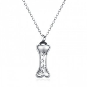 Anniversary Dog Bone 925 Sterling Silver Necklace Perfume/Ashes Holder