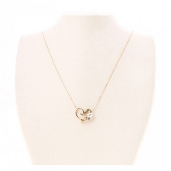 Love Heart Shell Flower 925 Sterling Silver Necklace - Click Image to Close