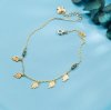 Modern Leaves Solid 925 Sterling Silver Adjustable Anklet