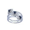 Simple 2017 New Natural Sapphire CZ 925 Sterling Silver Ring