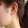 Natural White Pearl Star Shell Elegant 925 Sterling Silver Dangle Earrings