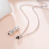 Anniversary Dog Bone 925 Sterling Silver Necklace Perfume/Ashes Holder