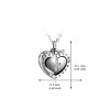 Anniversary Heart Cross 925 Sterling Silver Necklace Perfume/Ashes Holder