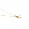 Natural White Pearl Tassel Golden 925 Sterling Silver Necklace